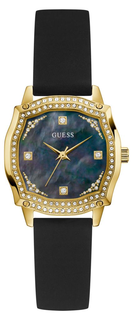 Guess Analoguhr/Quarzuhr Damen Ladies Black Gold Tone Analog Watch Gold Tone/Black GW0932L2