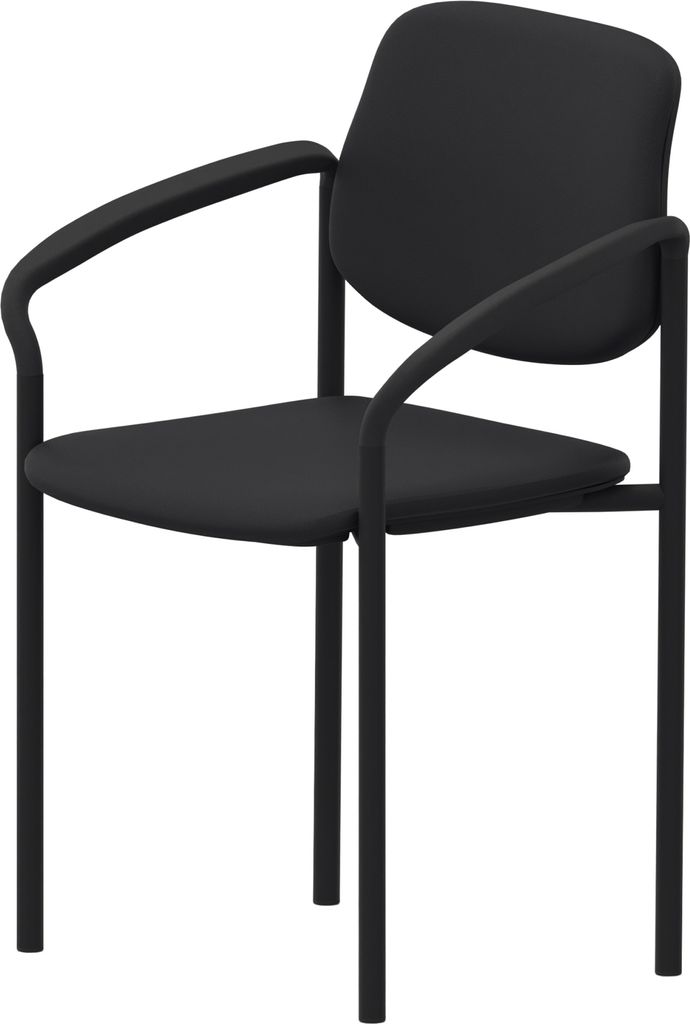 NowyStyl Besucherstuhl STYL ARM 4 Beine gepolstert schwarz/schwarz