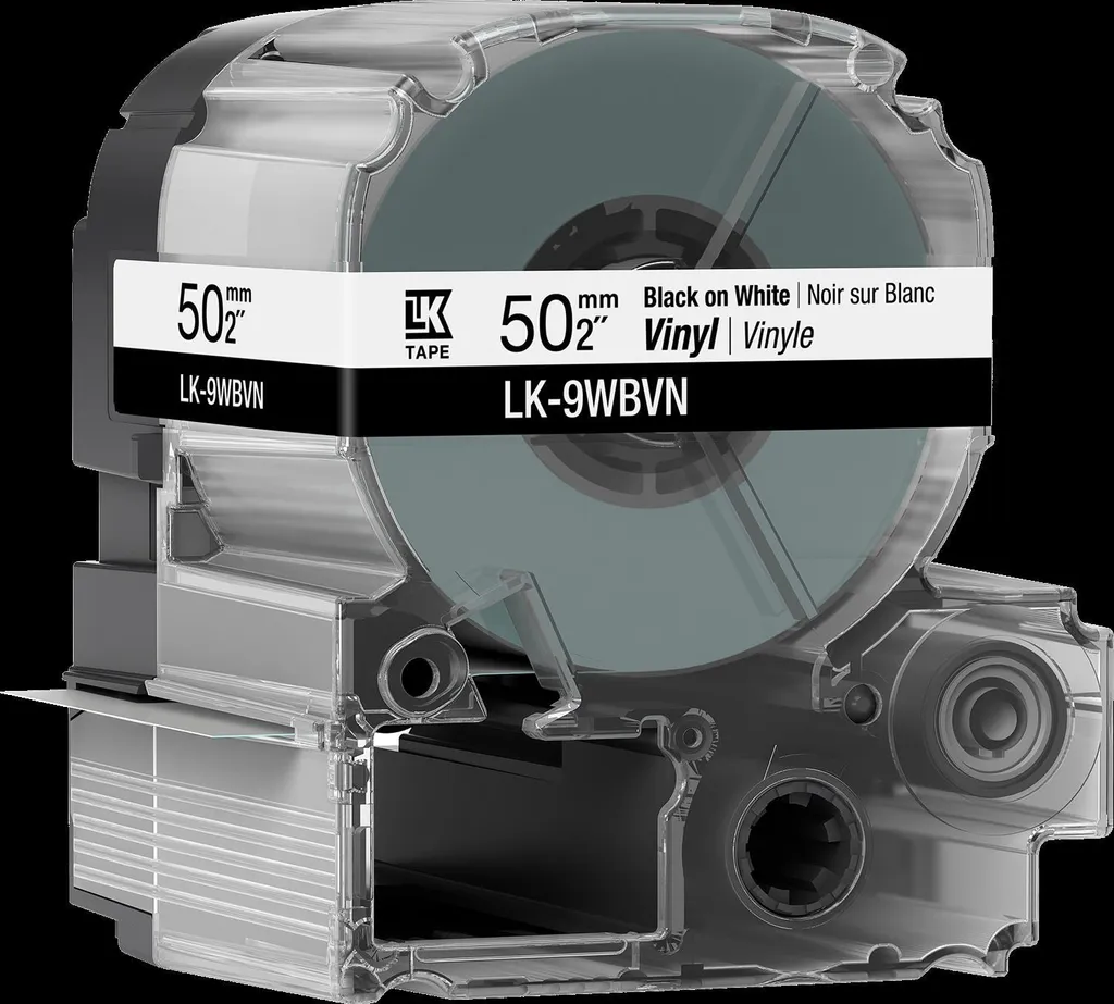 Ruban Vinyle Adhésif Epson LK-9YBVN Noir Jaune 50mm x 7m Résistant