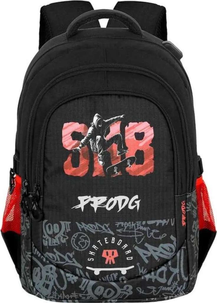 Cartable à Dos Scolaire Pro DG SK8 - Sac de Cours Format Large 46 cm