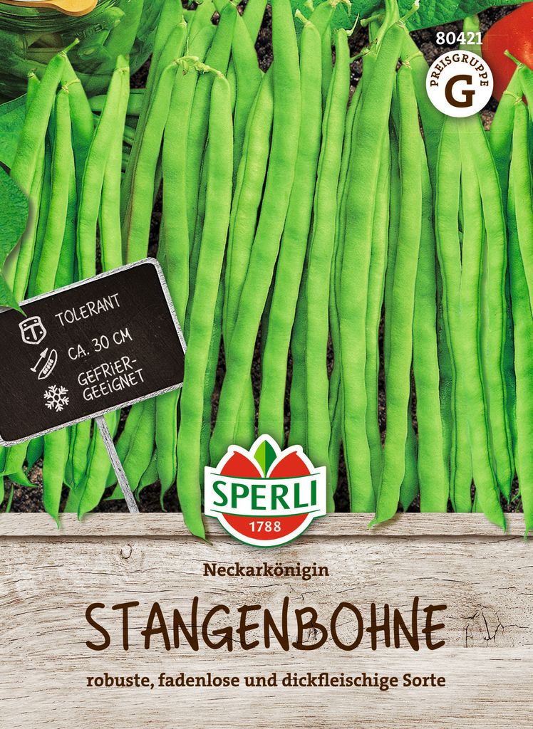 SPERLI Stangenbohnensamen Neckarkönigin Phaseolus vulgaris Produktbild 