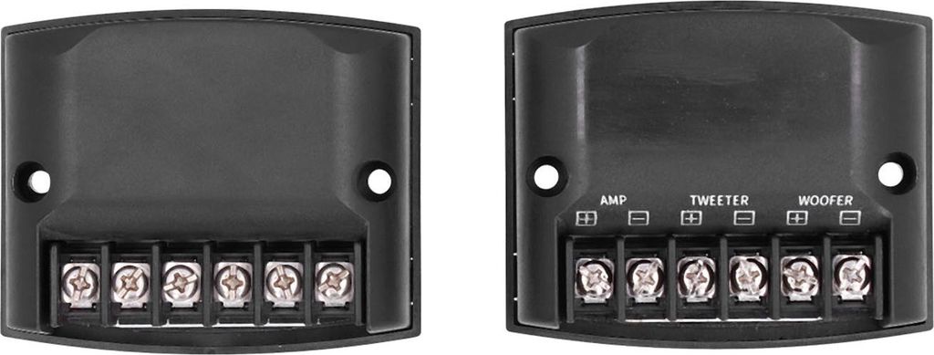 2 Stück Auto 2-Wege-Lautsprecher Frequenzteiler 12V 60W Hohe Kondensatoren Schwarz Universal