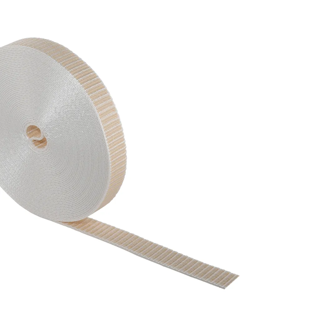 Sangle volet roulant 23 mm beige haute résistance en tissu renforcé