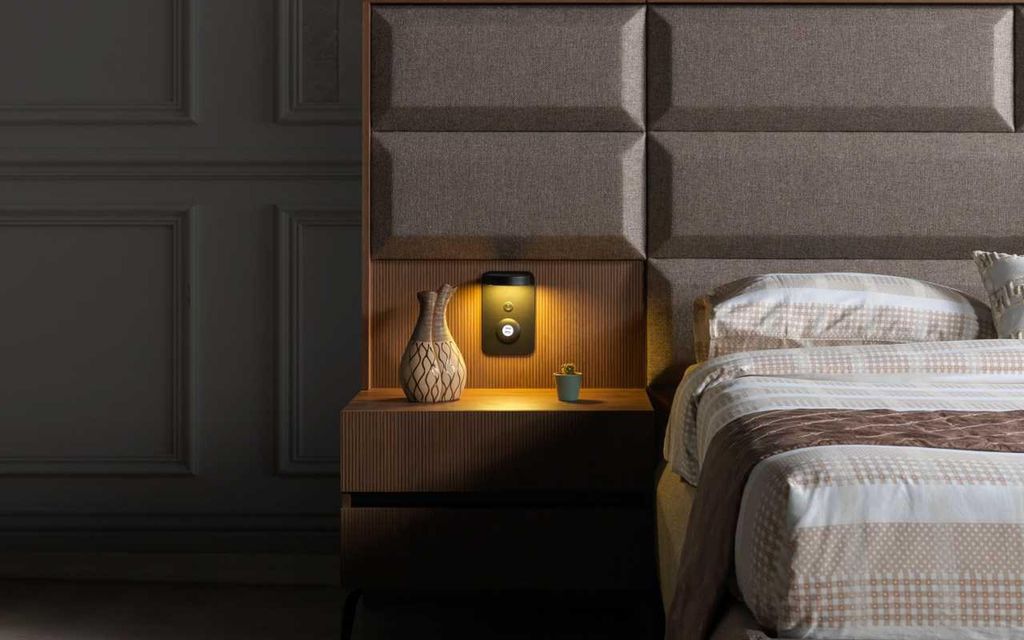 Grau-Braunes Doppelbett Exklusive Schlafzimmer Kommode Spiegel 5tlg Set