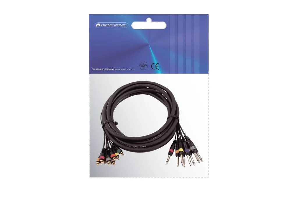 Câble Serpent Audio pour Table de Mixage 8 Voies RCA Jack Mono 15m