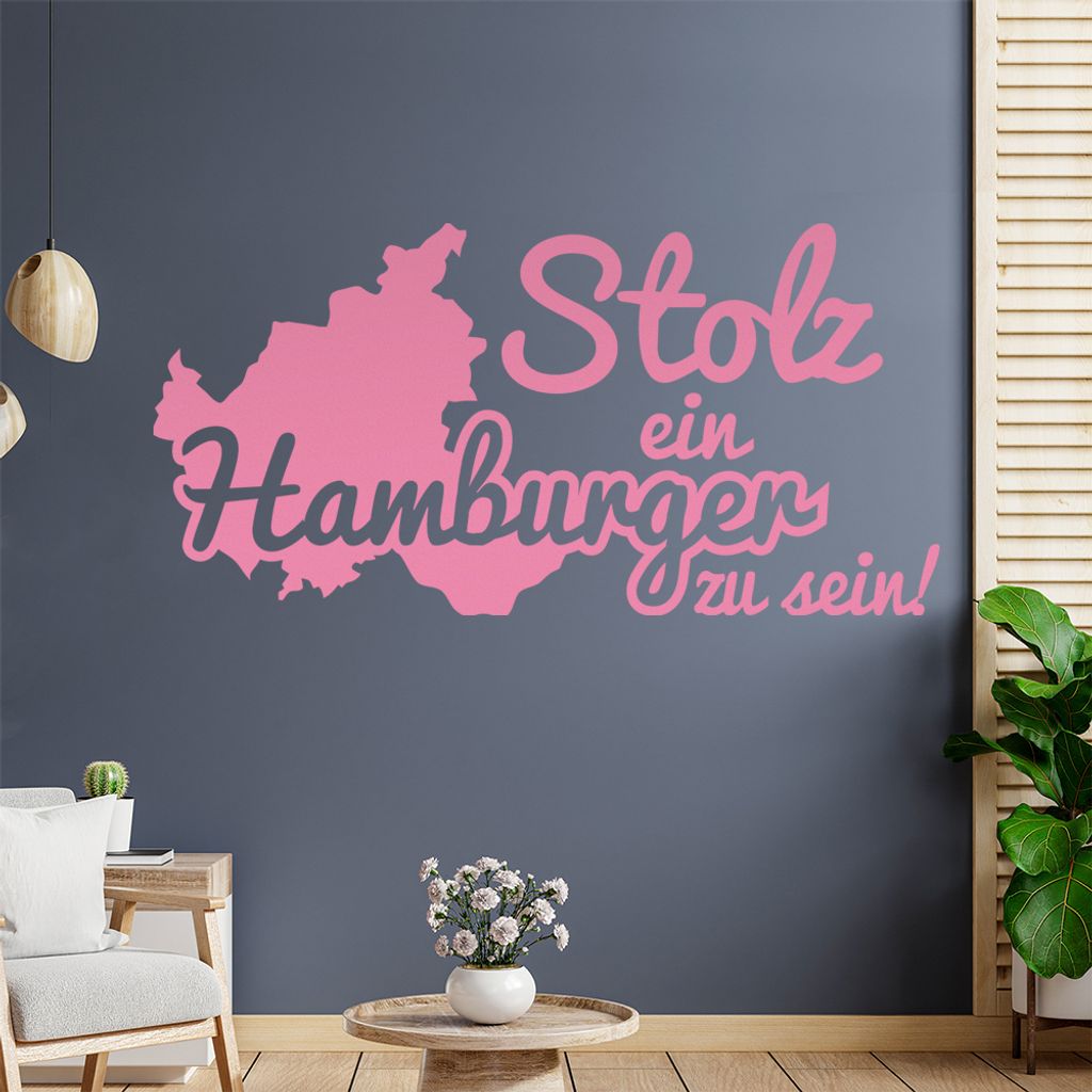 Hamburger Stolz Wandtattoo Wandaufkleber Wall Sticker - Dekoration, Küche, Wohnzimmer, Schlafzimmer, Badezimmer