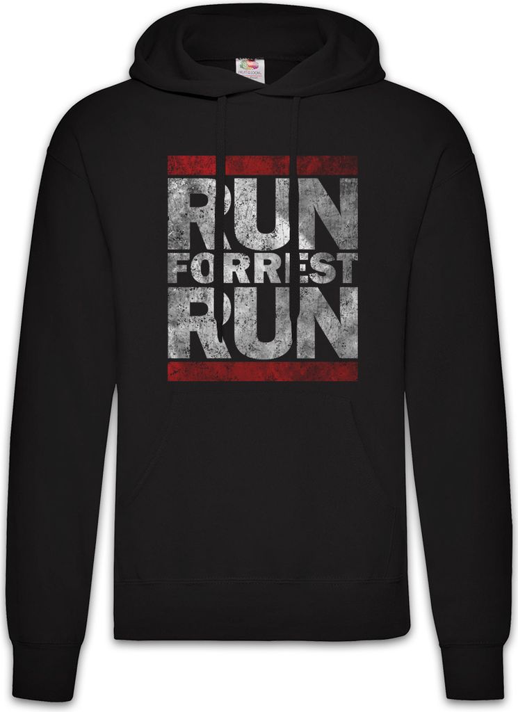 Urban Backwoods Run Forrest Run, Herren Hoodie, Farbe: Schwarz, Größe: XL