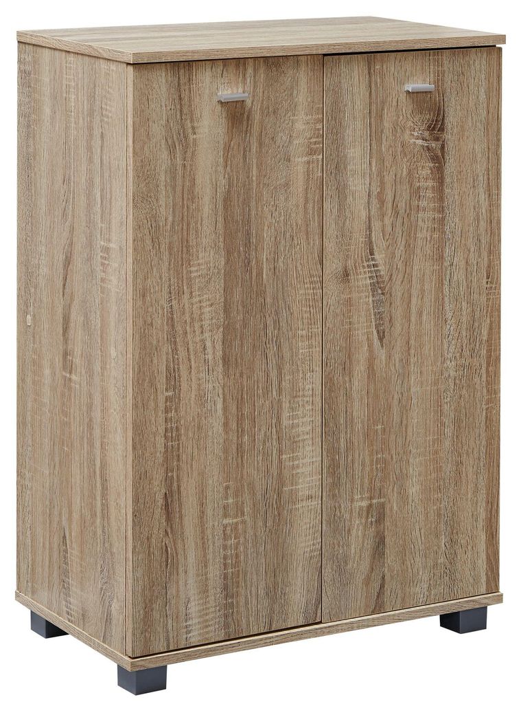 Wohnling Schuhschrank 2-Türig 60 x 90 x 35 cm Sonoma 12 Produktbild 