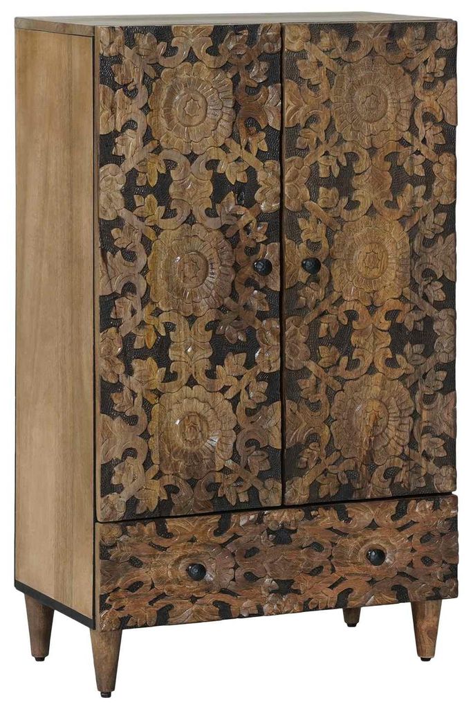Szafka wysoka z półką vidaXL, brązowa, 60 x 33,5 x 100 cm, Zdjęcie produktu 
