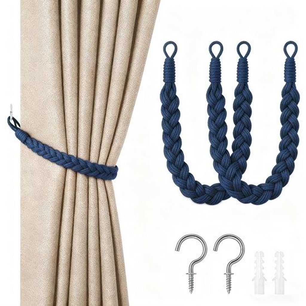 60cm Handgewebte Vorhangsbänder mit Haken