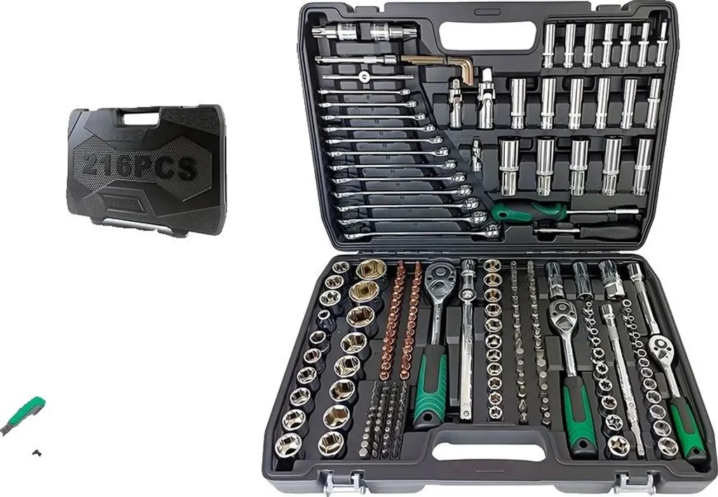 Kit outils de mécanicien 216 pièces idéal pour entretien automobile