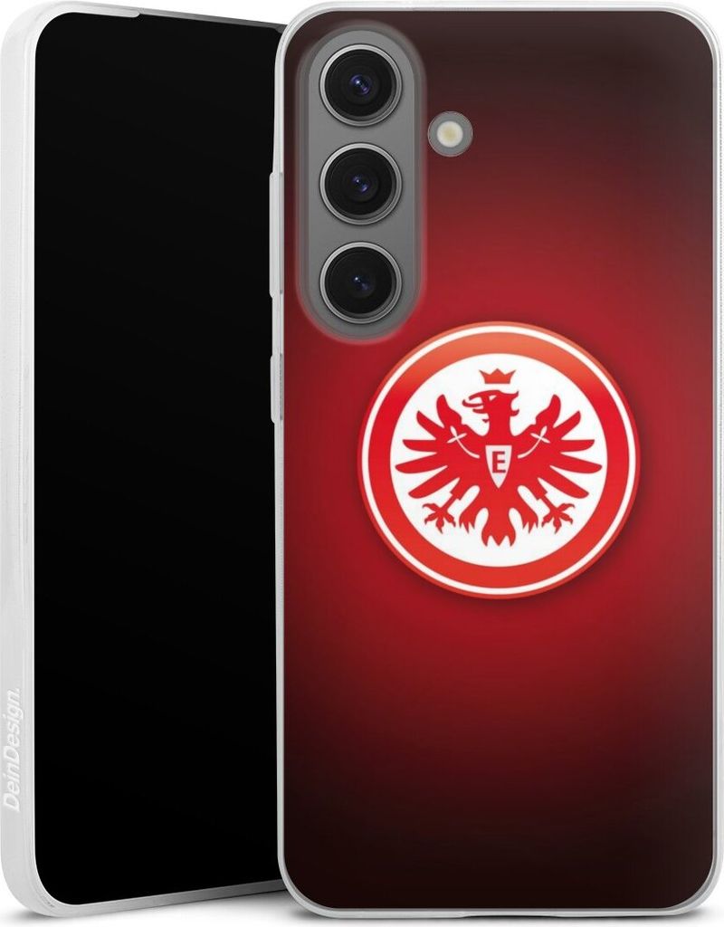 DeinDesign Slim Hülle für Samsung Galaxy S25 Silikon Case Ultra Dünn Handyhülle Eintracht Frankfurt Offizielles Lizenzprodukt Wappen