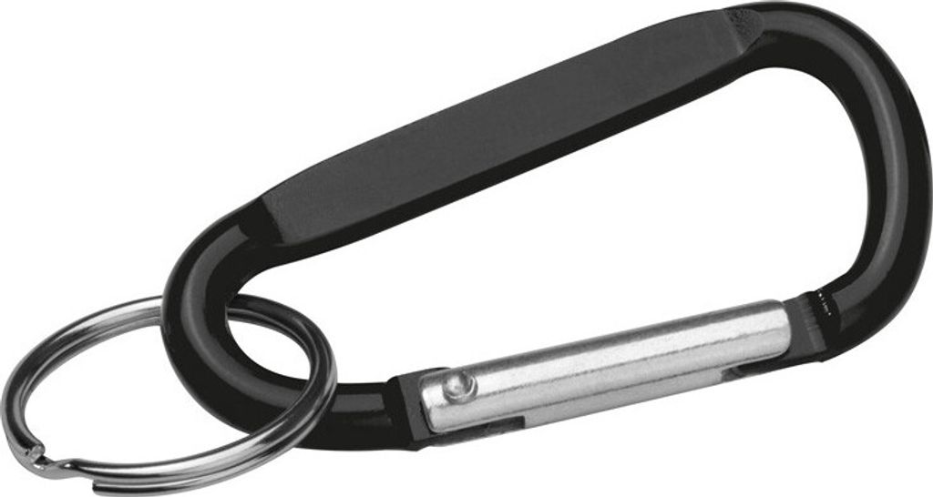 Schlüsselanhänger mit Karabinerhaken / Farbe: schwarz