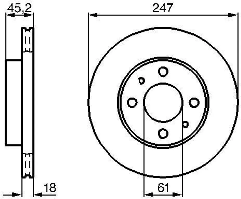 Disque de frein haute durabilité Bosch 0986478459 compatible 402060M801