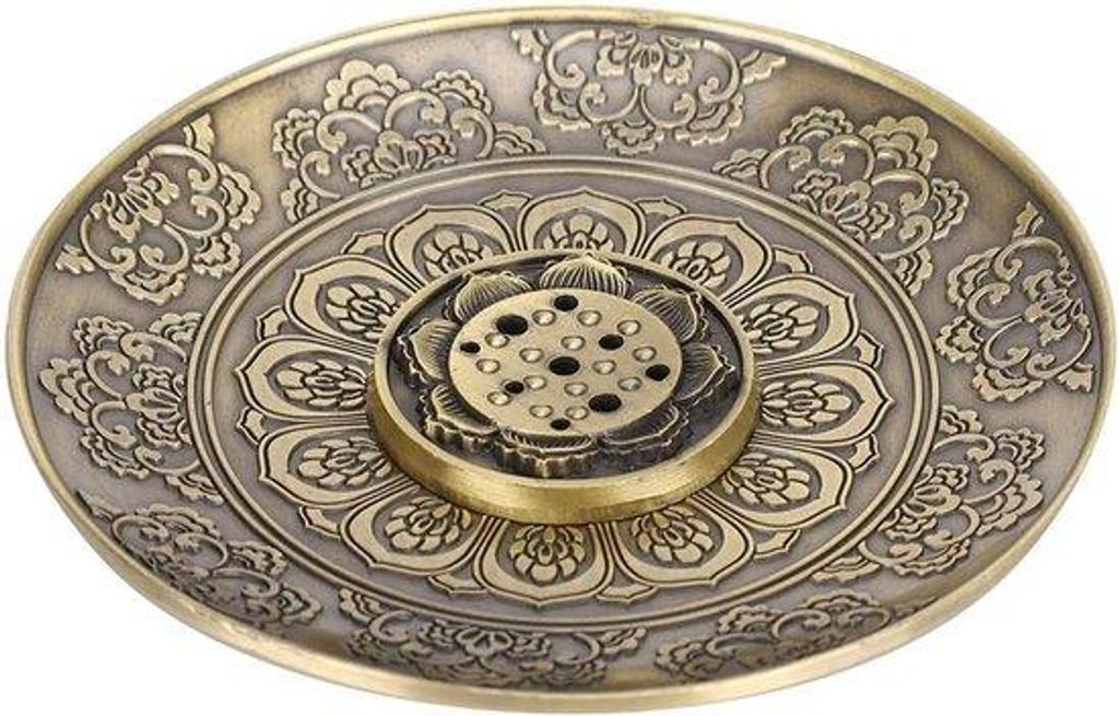 Bronzen wierookstandaard, ronde wierookbrander, decoratieve asbak, wierookgereedschap für den Haushalt