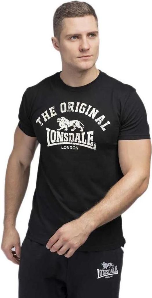 Koszulka męska regular fit ORIGINAL Black XL Lonsdale Zdjęcie produktu 