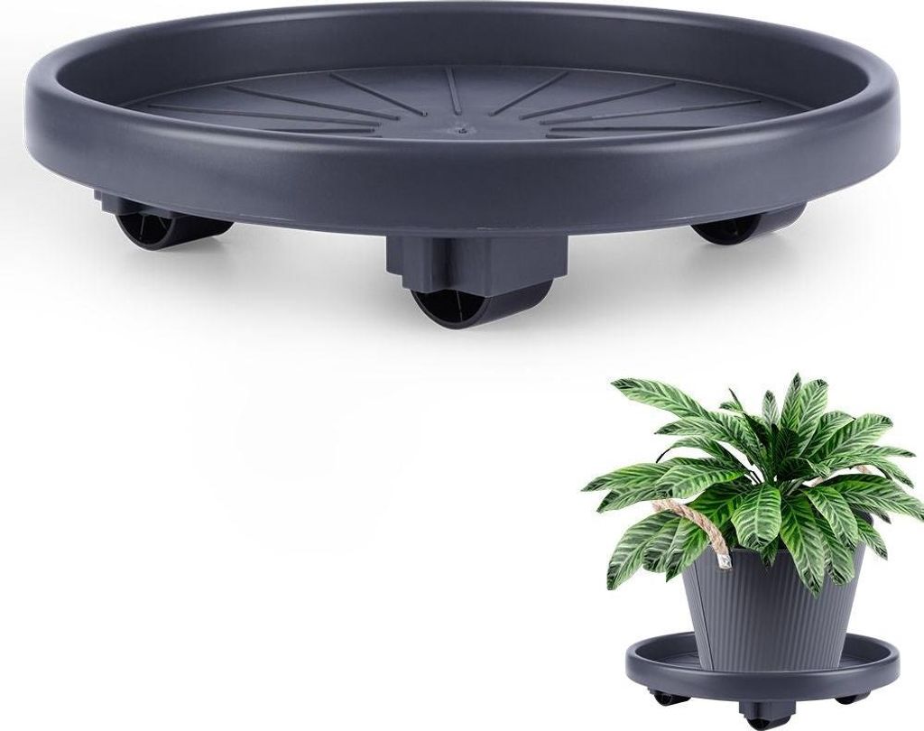 Pot de fleur sur roulettes - matériau durable et facile à Image du produit 