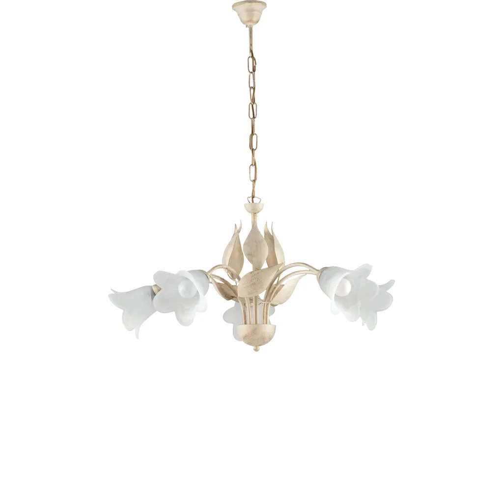 Olga Lampadario Classico Ø68 cm Avorio Oro - Eleganza Senza Tempo