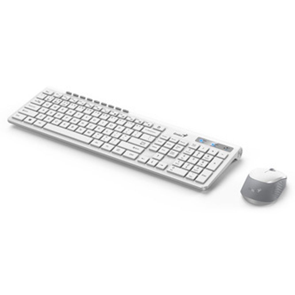 Genius SlimStar 8230 Tastatur- und Maus-Set, kabellos, CZ+SK-Layout, Bluetooth, 2.4GHz, USB, weiß