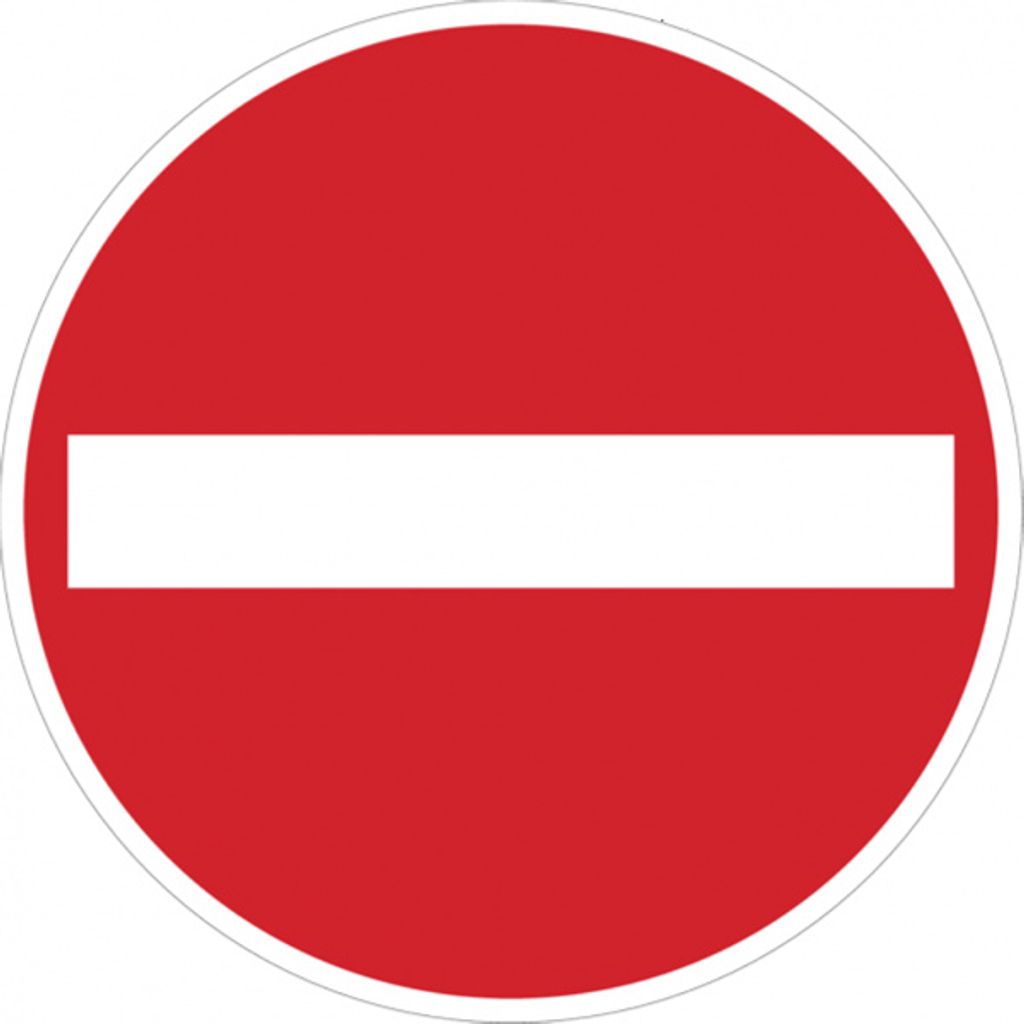 Schild Verkehrszeichen - Verbot der Einfahrt, Zeichen 2 - 420x2 mm Aluminium ...