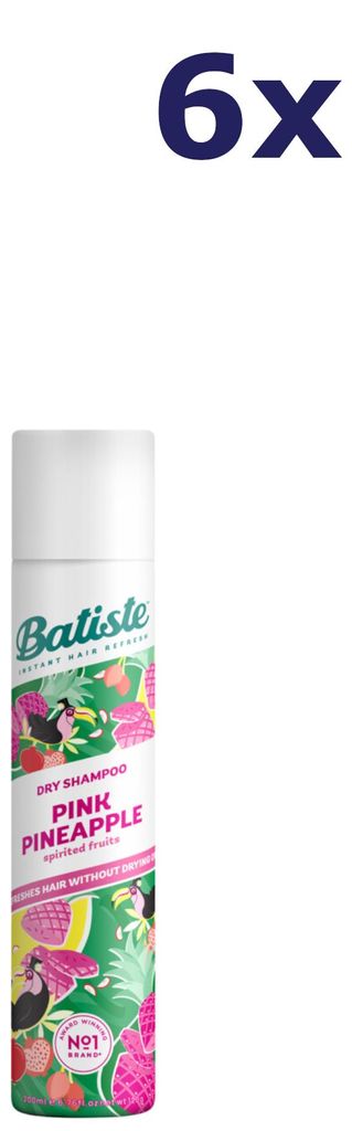6x Batiste Trockenshampoo Pink Pineapple 200 ml
