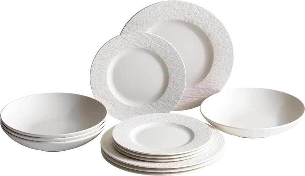 Villeroy & Boch Manufacture Rock Blanc Tafelservice 12-teilig