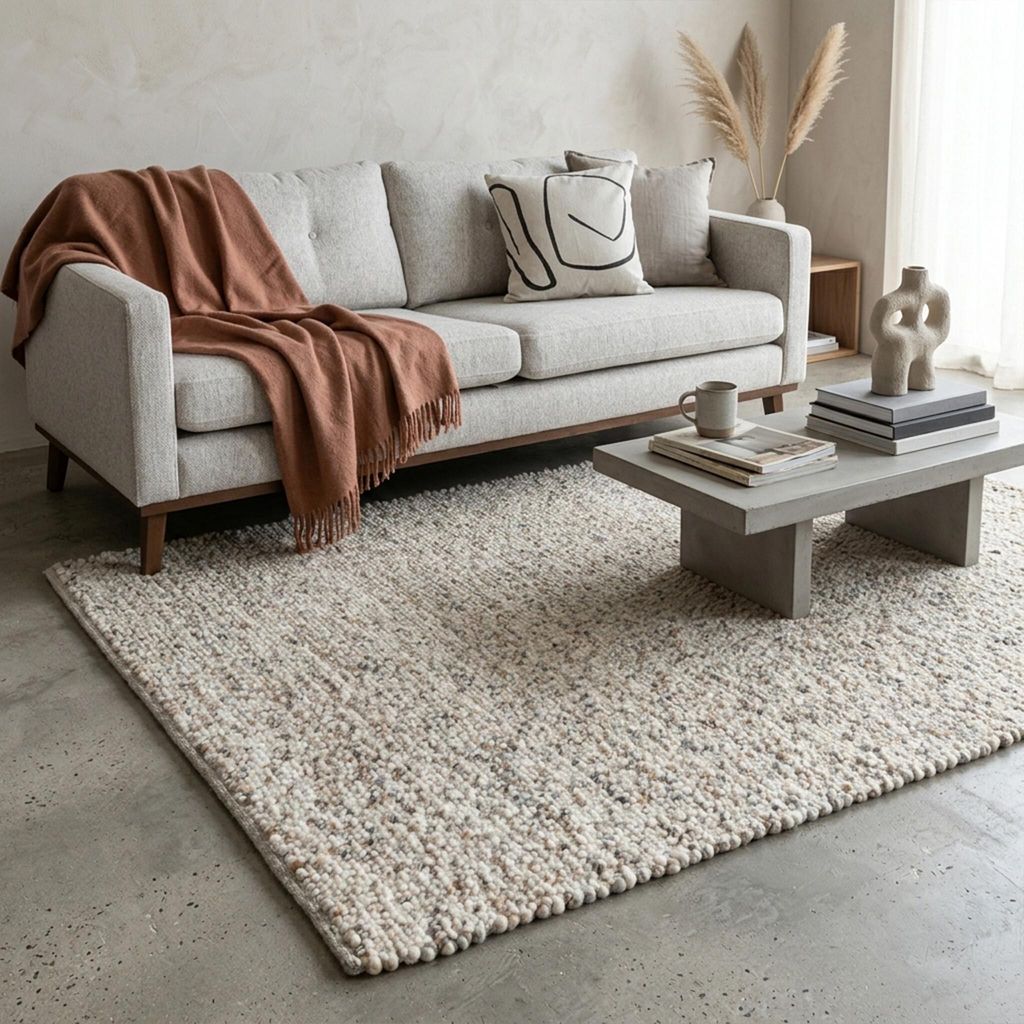 Volero - Wollteppich - Oliver Beige - 160x230 cm - Wohnzimmer, Esszimmer, Schlafzimmer - Boho, Klassik, Industrielle, Ländlich, Modern