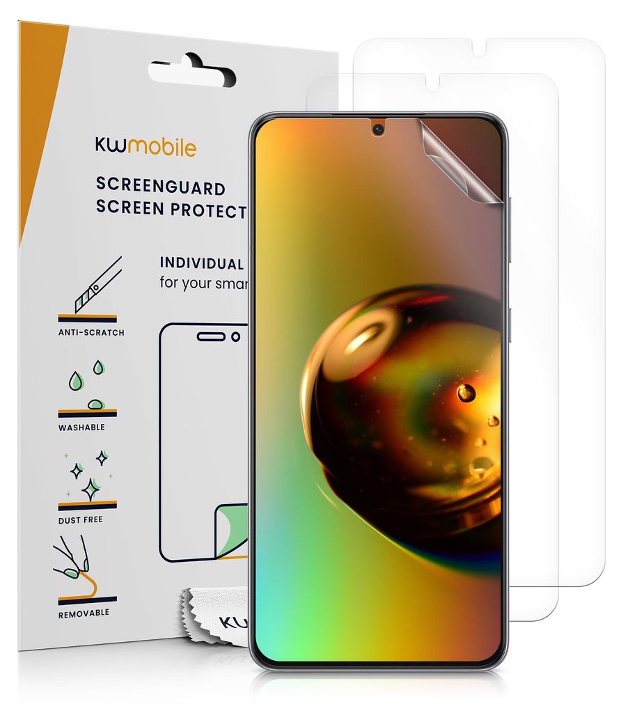 kwmobile 3x Displayschutzfolie kompatibel mit Samsung Galaxy S22 Folie - klare Schutzfolien Set in transparent