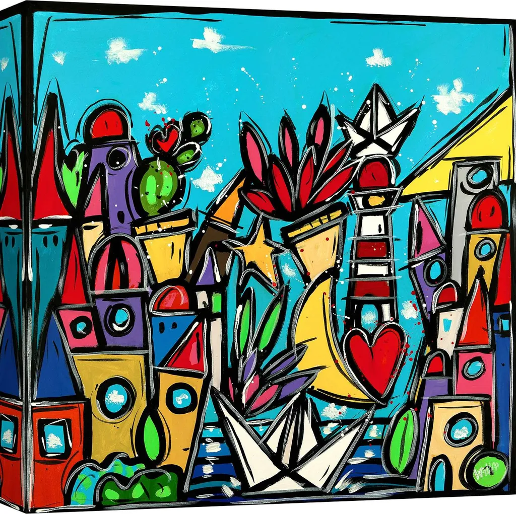 Quadro su Tela Wallas Luce nella Notte 40x40 cm - Design d'Interni