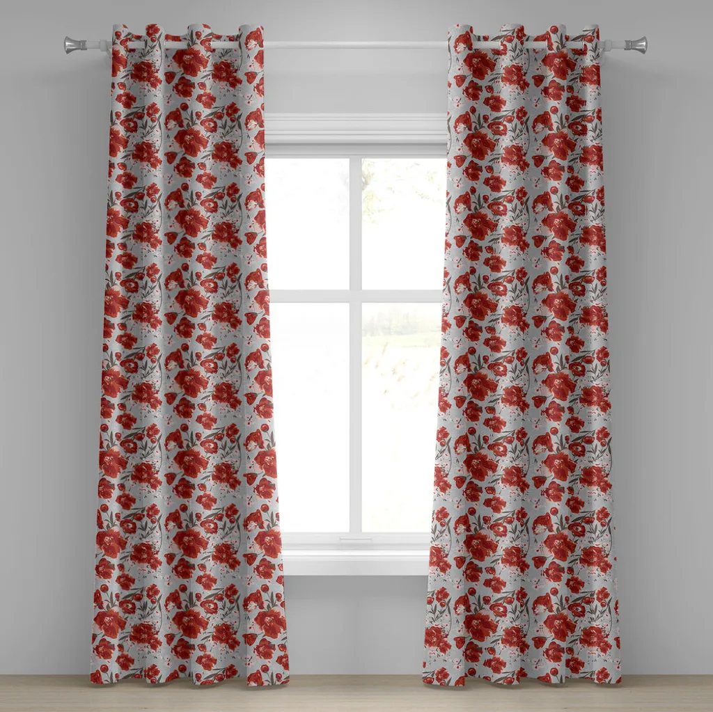 Tende Primavera ABAKUHAUS | Fiori Arancioni per Camera e Salotto