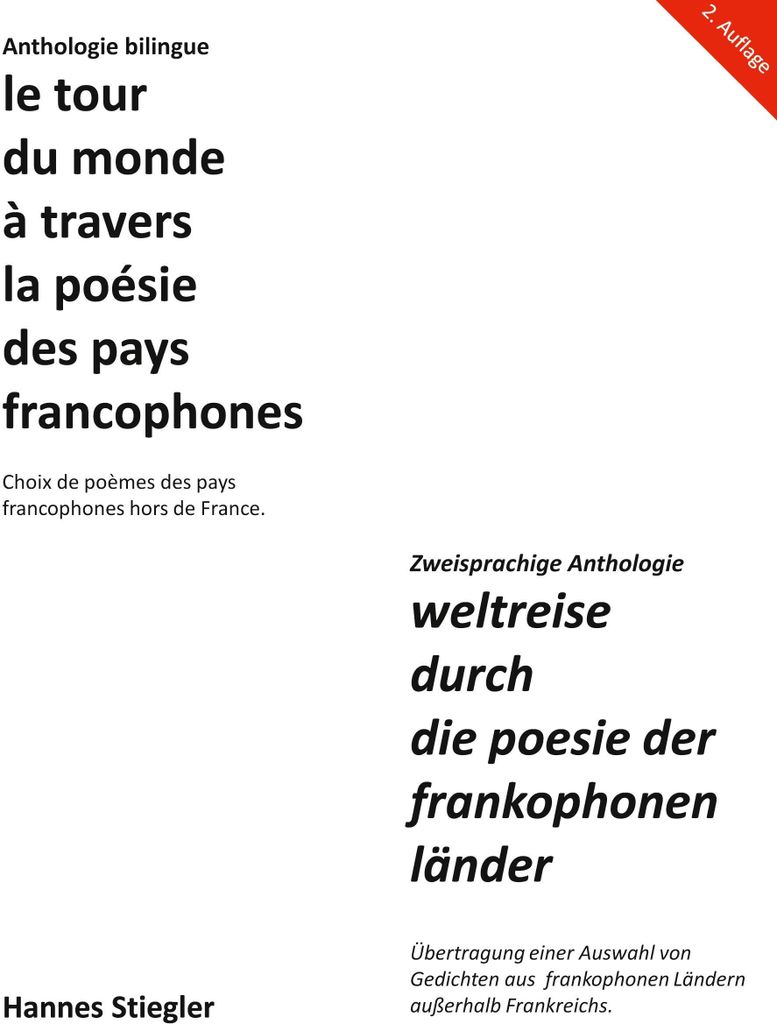 Le tour du monde à travers la poésie des pays francophones