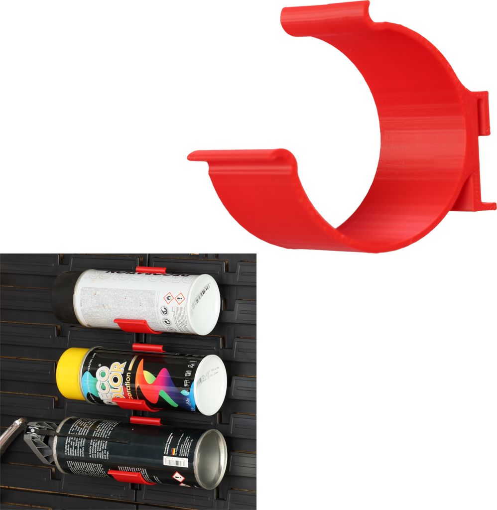 Sprühdosenhalter Sprühdosen Halterung für Werkstatttafel Werkzeugtafel Ø 5,5 cm, Spraydosen Organizer Klebebehälter Aufbewahrung Garage & Werk...