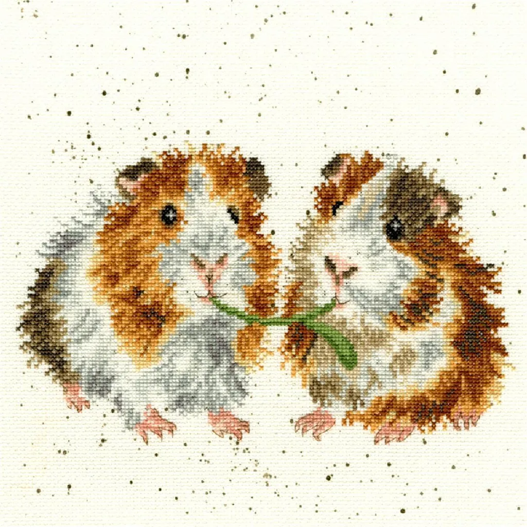Broderie Point de Croix Compté Lettuce Be Friends - Kit Complet 26 cm