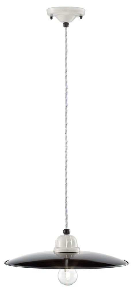 Ferroluce B&W Deckenlampe Ø 35cm Rund Produktbild 