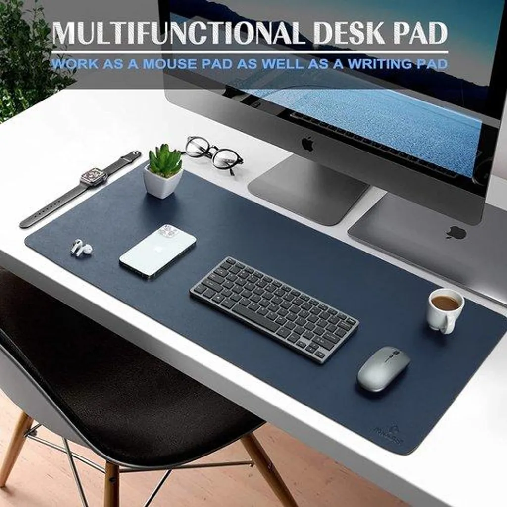 Protège-bureau imperméable double face noir 43x90 cm ultra résistant