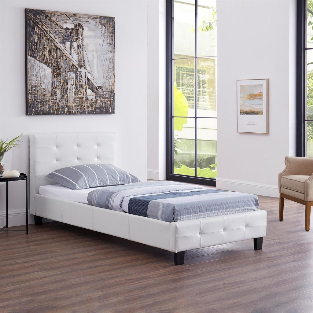 Polsterbett LIVERPOOL Bettgestell 90 x 200 cm Einzelbett Produktbild 2