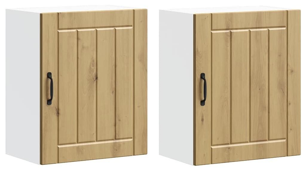 vidaXL Küchen-Hängeschränke 2 Stk. Lucca Artisan-Eiche Holzwerkstoff