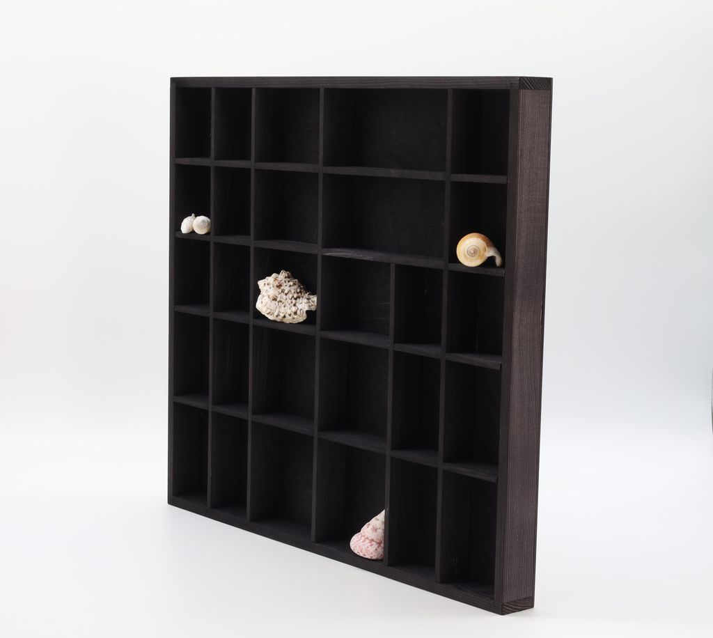 Woodweaver | Etagère en bois 28 compartiments | 45x40x3,5cm Image du produit 