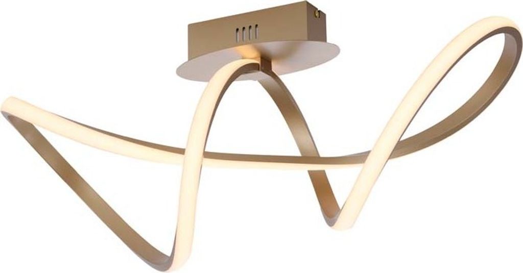 Plafonnier LED laiton mat, intensité lumineuse variable, L Image du produit 