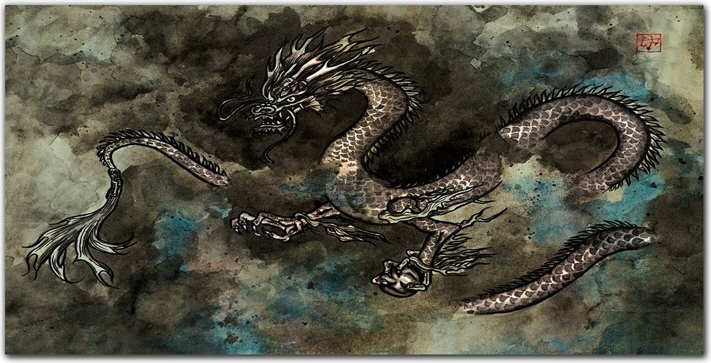 Coloray Bild aus Acryl 140 cm x 70 cm - Bild auf Acrylglas Gehärtetes Acryl Wohnzimmer Küche Dekoration Wanddekoration - Fantasiedrache