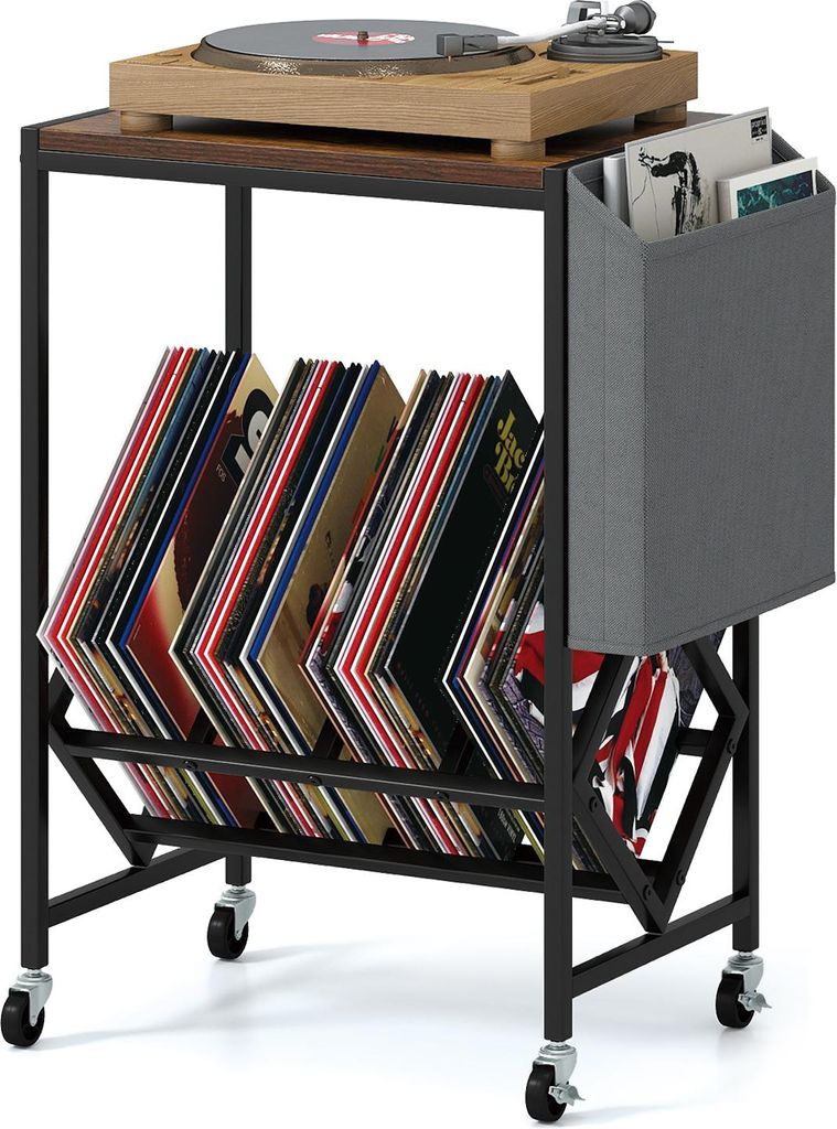 Scaffale per giradischi COSTWAY, scaffale per dischi con Immagine del prodotto 