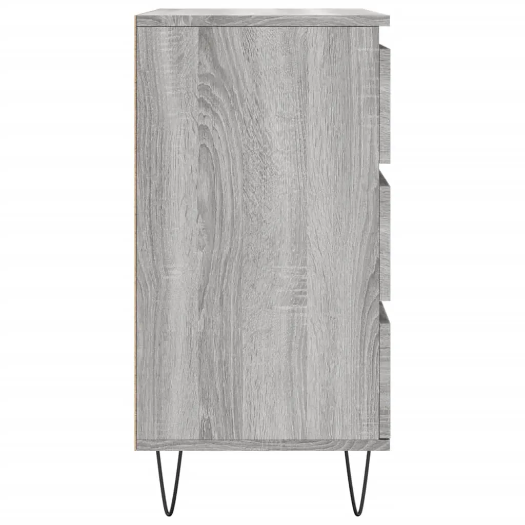 VidaXL Credenza Grigio Sonoma 60x35x70 Cm - Mobile In Legno Multistrato Con 4 Scomparti, Per Soggiorno O Ingresso, Antiribaltamento - 3