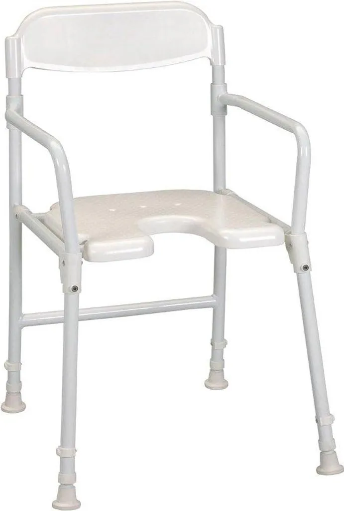 Chaise de douche pliable Ligne Blanche assise réglable et dossier confort