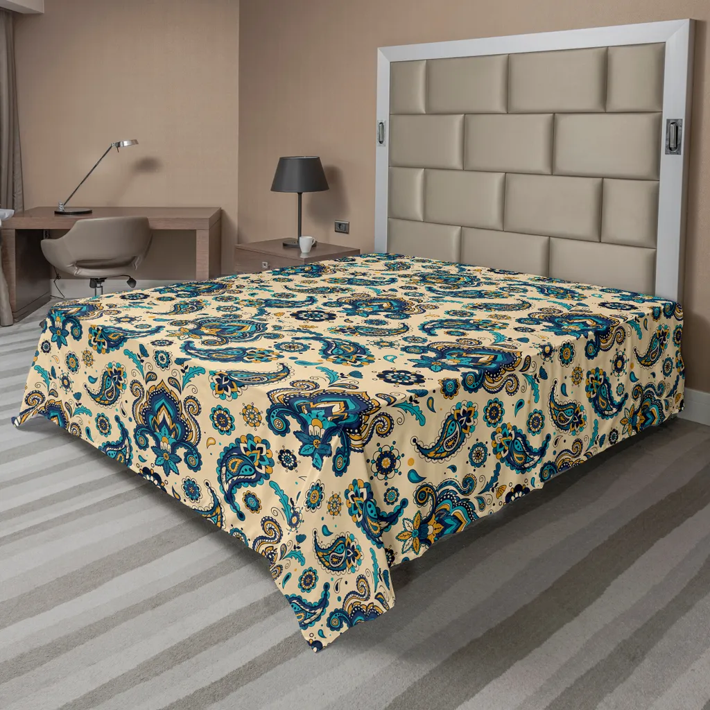 Lenzuolo Decorativo Paisley ABAKUHAUS 275x260 cm - Stile Etnico Luxury