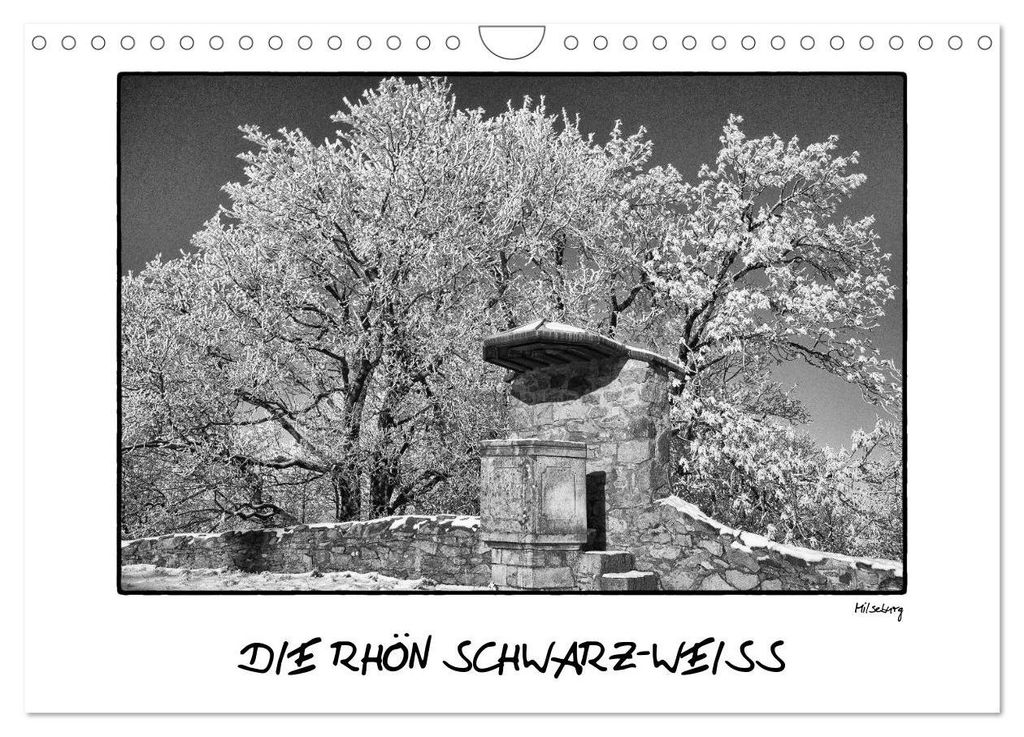 RHÖN SCHWARZ-WEISS (Wandkalender 2027 DIN A4 quer), CALVENDO Monatskalender