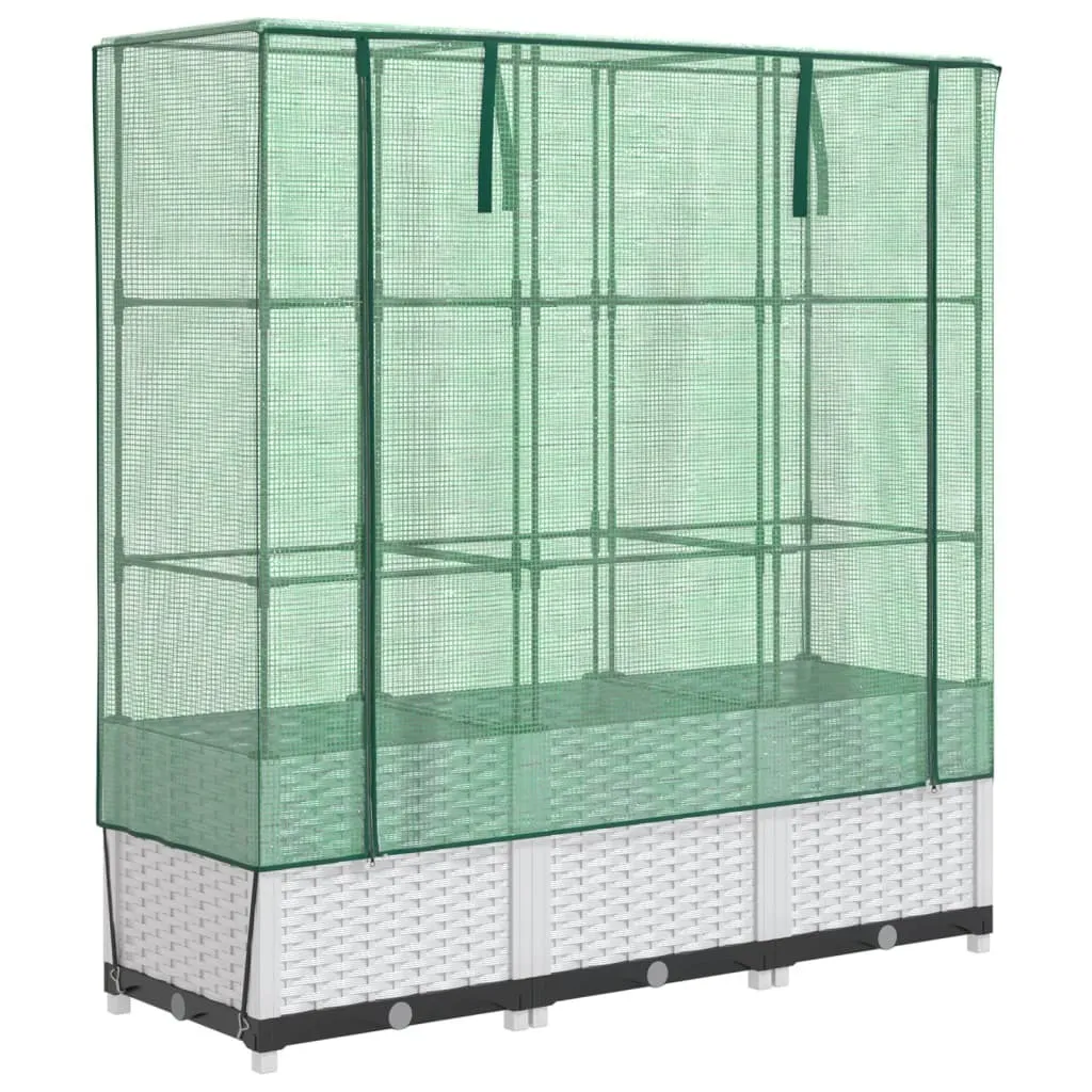 Letto Rialzato con Serra vidaXL 120x40x138 cm | Orto Urbano Rattan