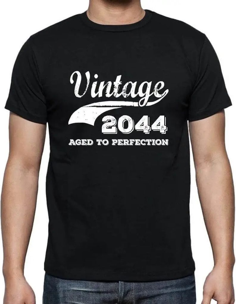 Herren Grafik T-Shirt Bis zur Perfektion gereift 2044 – Aged To Perfection 2044 – Öko-Verantwortlich Vintage Jahrgang Kurzarm Lustige Druck Ge...