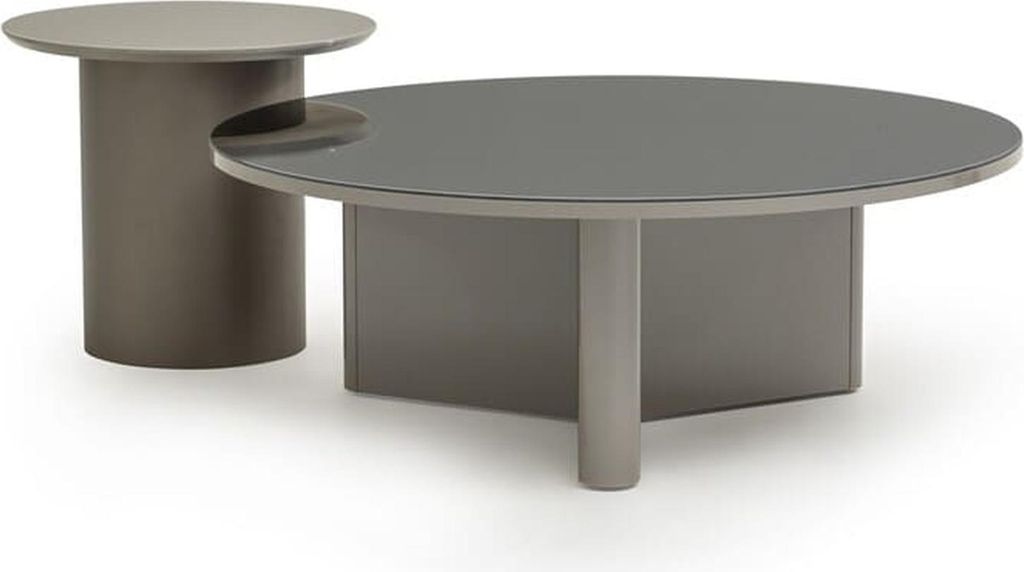 Elegantes 2-tlg. Set aus Couch- und Beistelltisch fürs Wohnzimmer