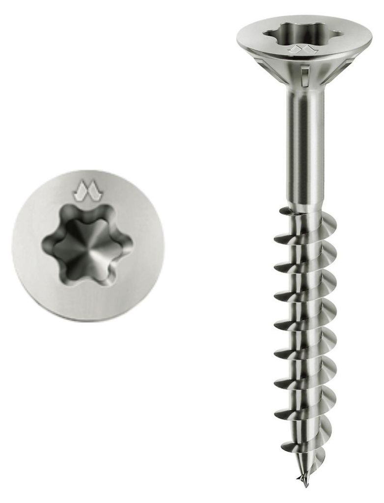 MUSTAD Panelvit Holzschraube - Torx - Ø4.5x70 mm - Teilfräsgewinde - Packung mit 200 Stück - PFACXP450700C8C