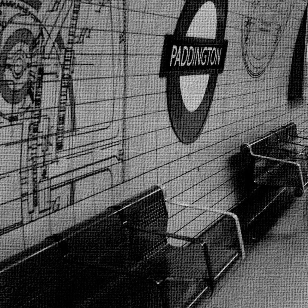 Quadro Londra Underground Paddington 70x50 cm - Tela Canvas Arredo Loft